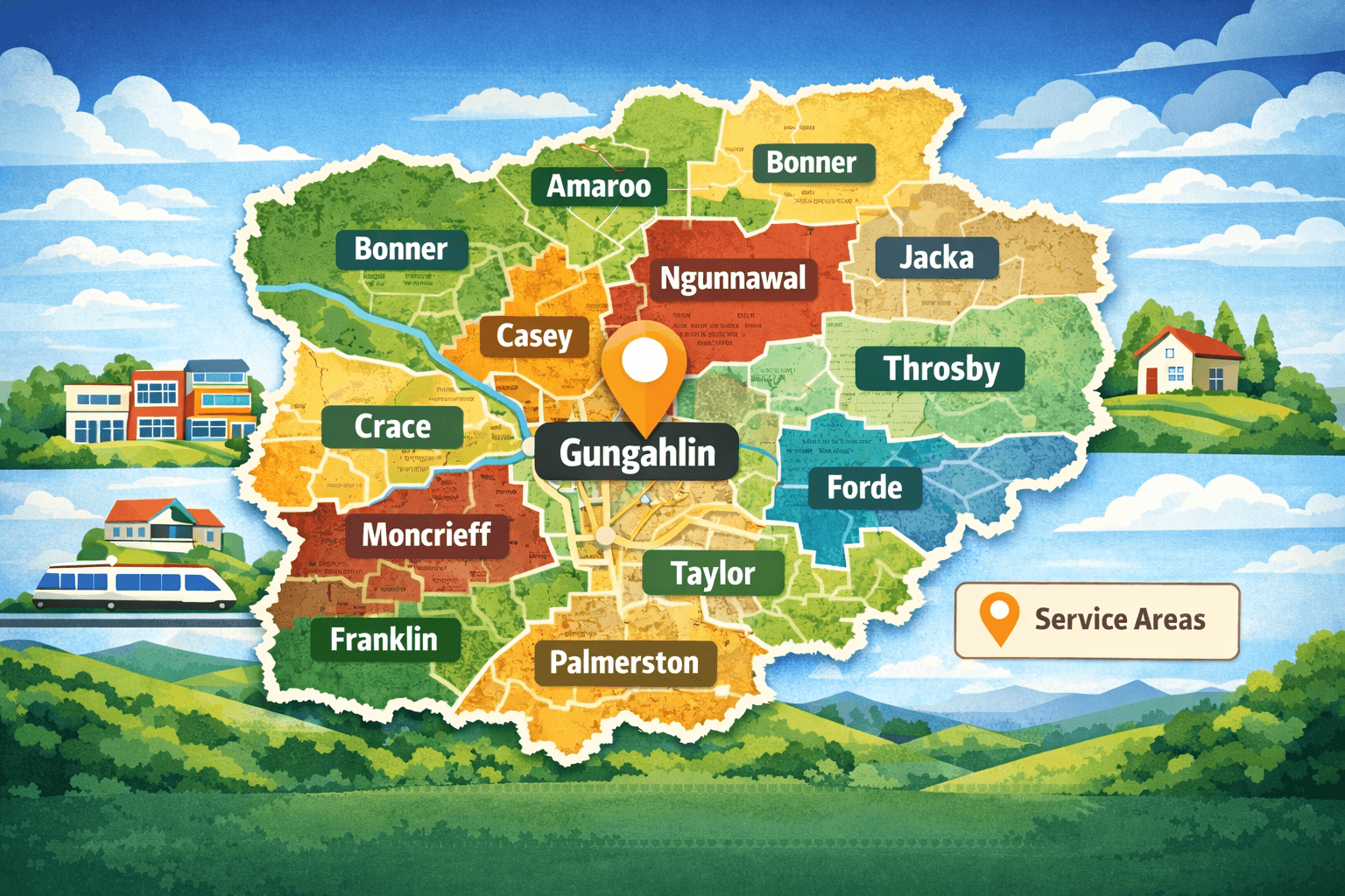 Map of Gungahlin-service-areas
